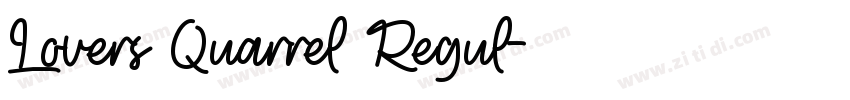 Lovers Quarrel Regul字体转换